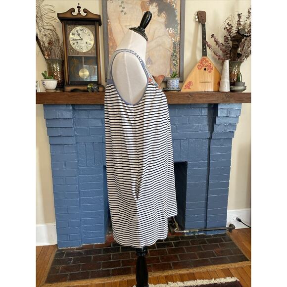 Anthropologie Striped Midi Dress - Navy and White - Picture 6 of 16